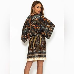 Farm Rio Winter Romance Kimono dress